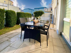 3 Zimmer Apartment in S-Bahn Nähe, 76 qm, max 5 Pers, 30qm Dachterasse, Garage, Internet 1000 MBit